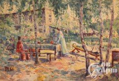 Акварель "Двухсторонняя картина"